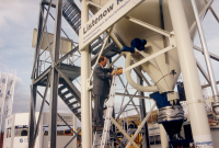 Jürgen Lohr auf der Messe Steinexpo´89
